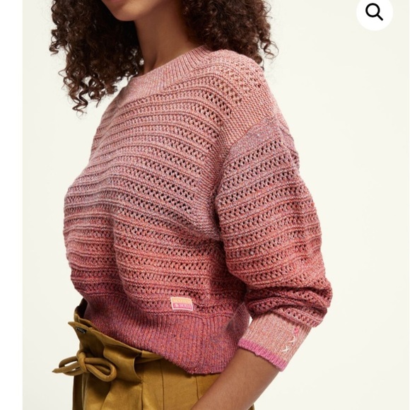 Scotch & Soda Degrade Multi-Color Pullover-Pink Punch Melange Size M - Picture 3 of 16